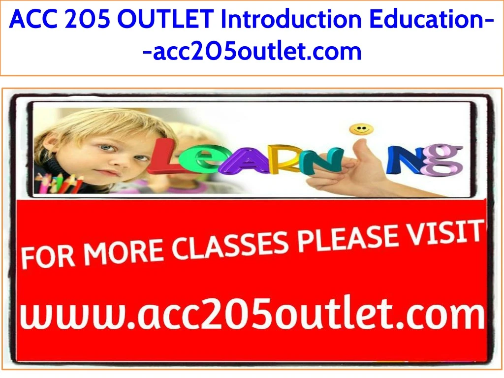 acc 205 outlet introduction education
