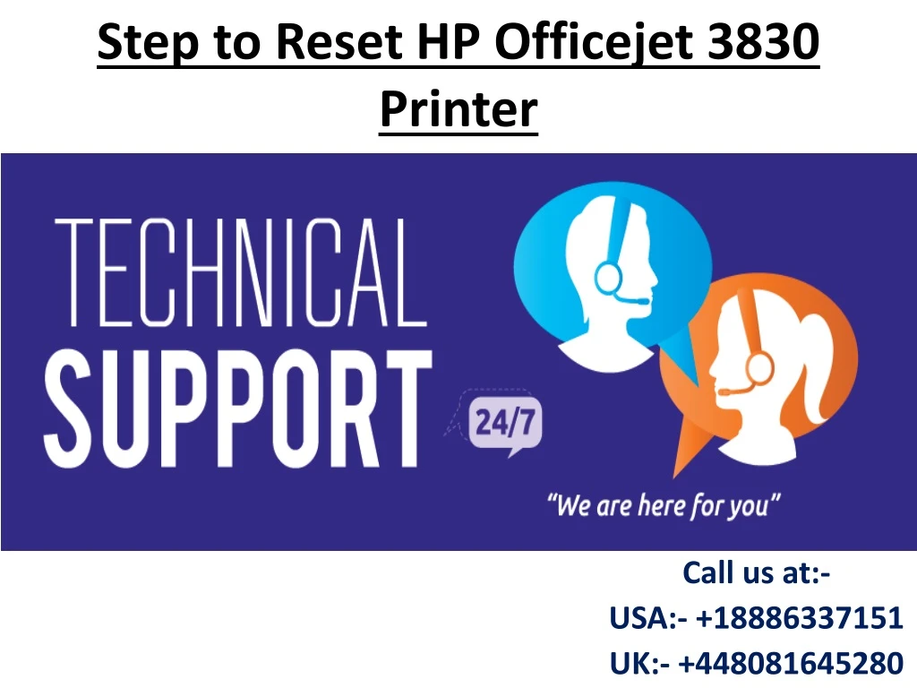 step to reset hp officejet 3830 printer