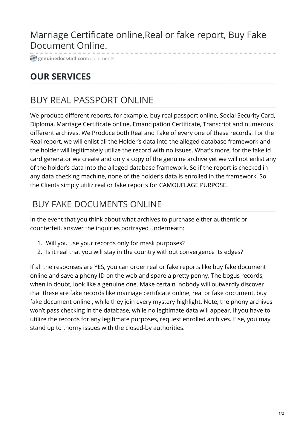marriage certificate online real or fake report