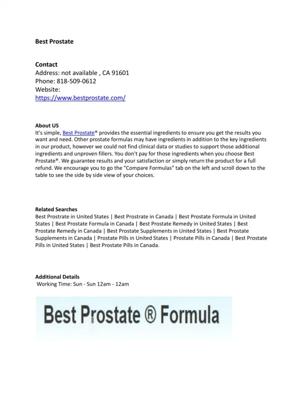 Best Prostate