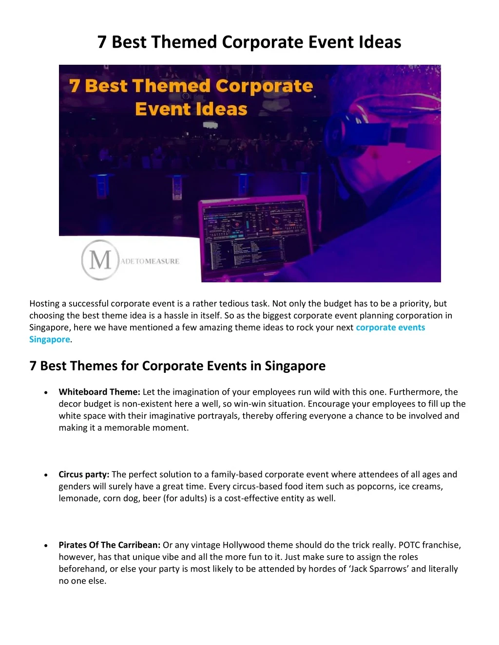 7 best themed corporate event ideas
