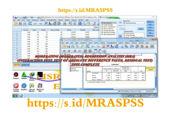 Moderating (Moderated) Regression Analysis (MRA) (Interaction Test, Test of Absolute Difference Value, Residual Test) SP