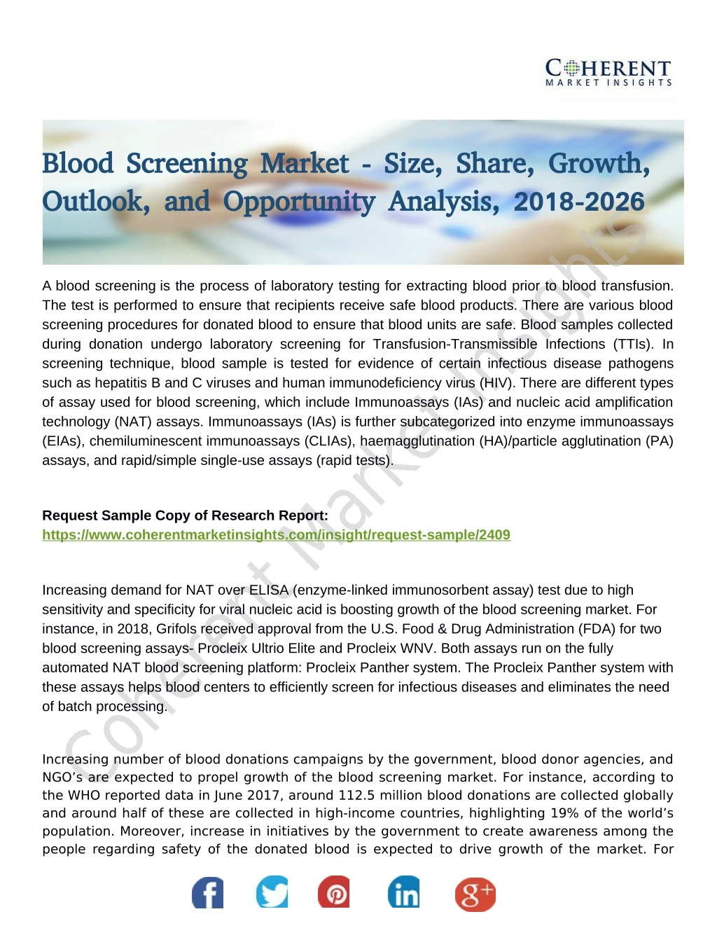 blood screening market size share growth blood