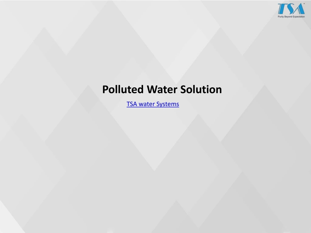 polluted water solution