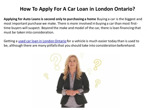 How to Apply for a Car Loan in London Ontario