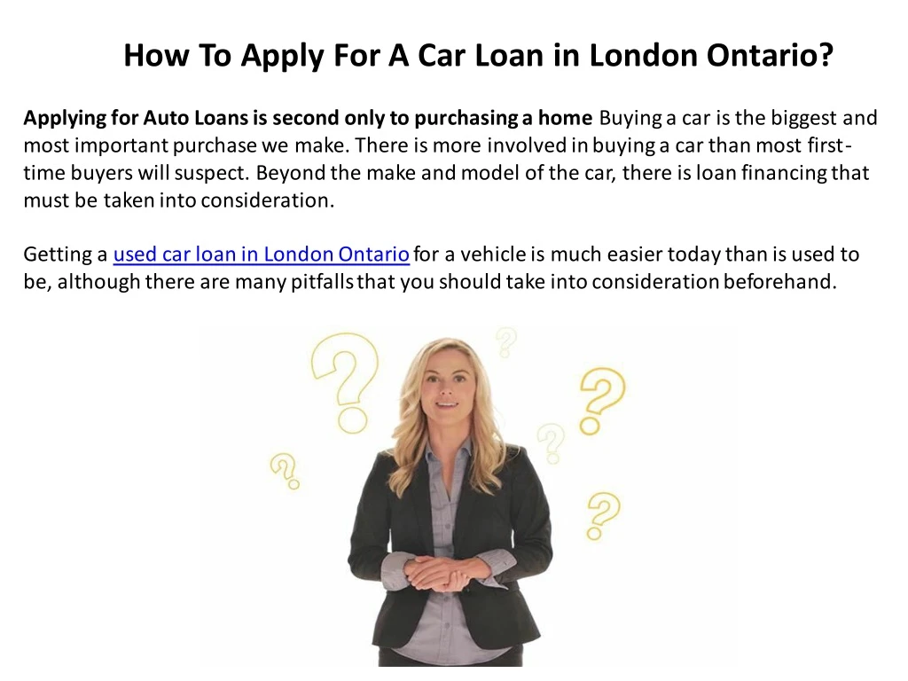 how to apply for a car loan in london ontario