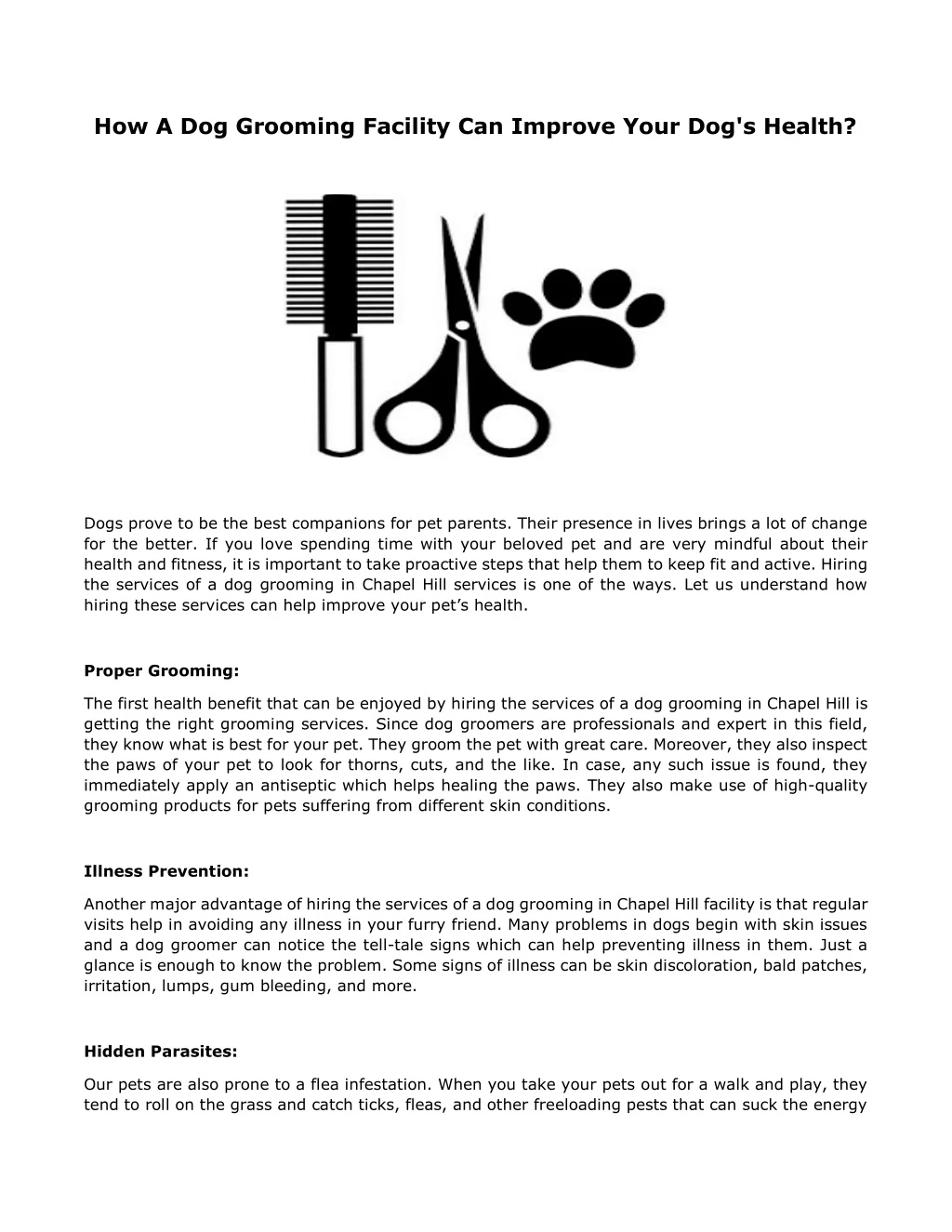 how a dog grooming facility can improve your