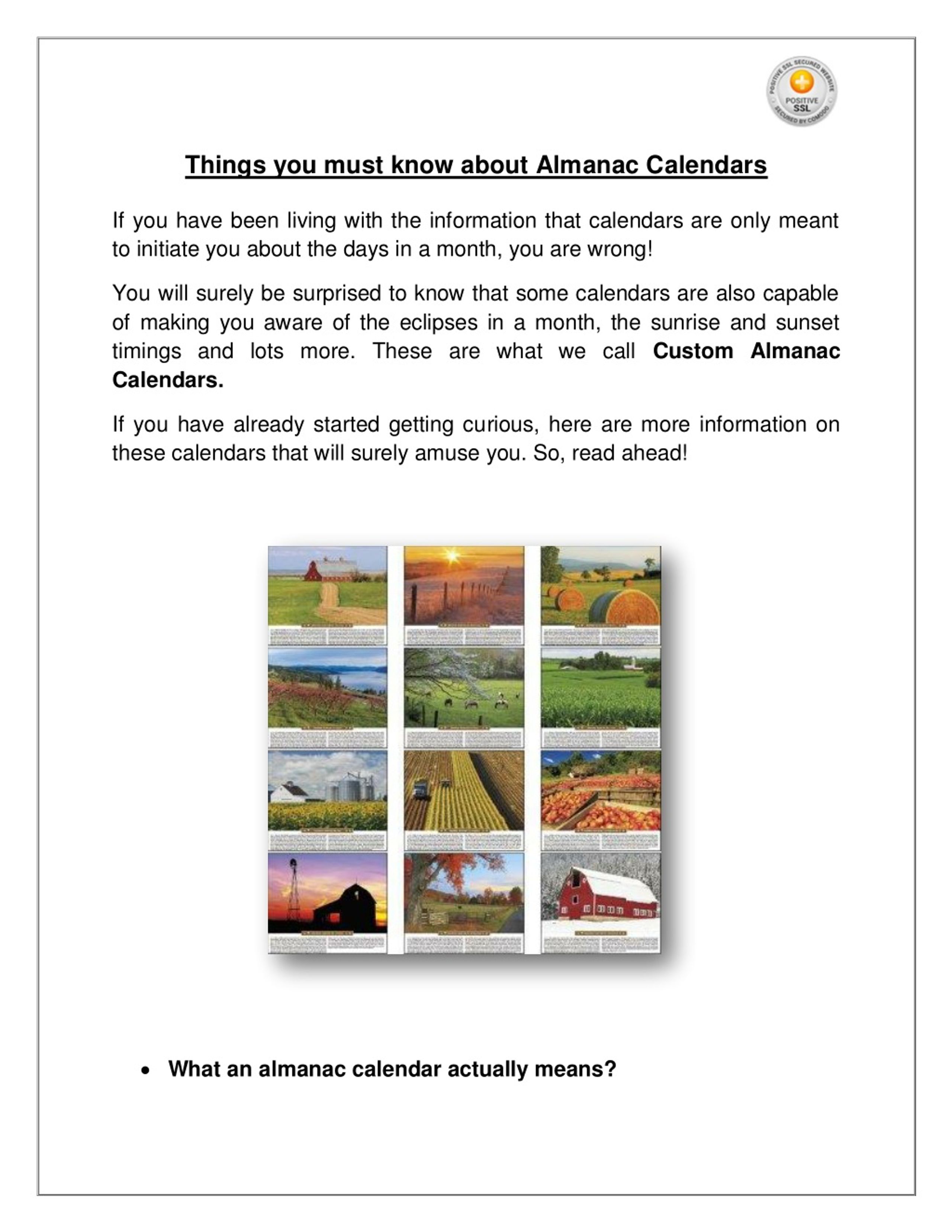 PPT - Things you must know about almanac calendars PowerPoint ...