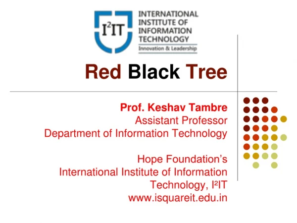 Red Black Tree - Department of Information Technology