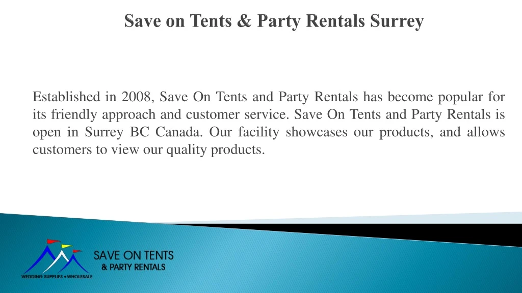 save on tents party rentals surrey