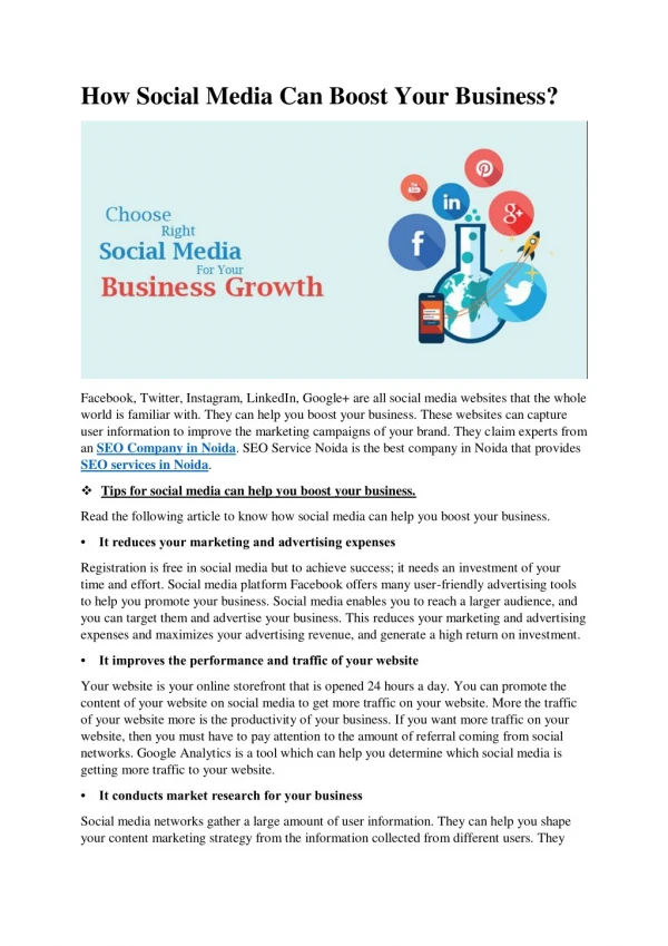 How Social Media Can Boost Your Business?