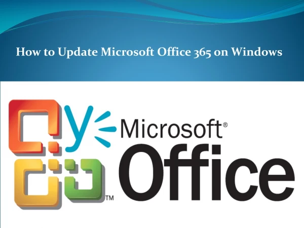How to Update Microsoft Office 365 on window