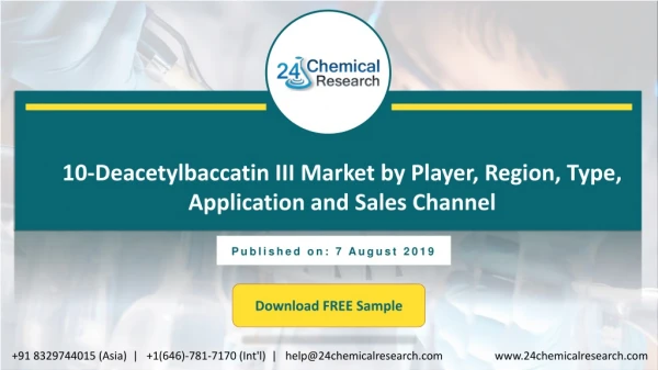 10-Deacetylbaccatin III Market by Player, Region, Type, Application and Sales Channel