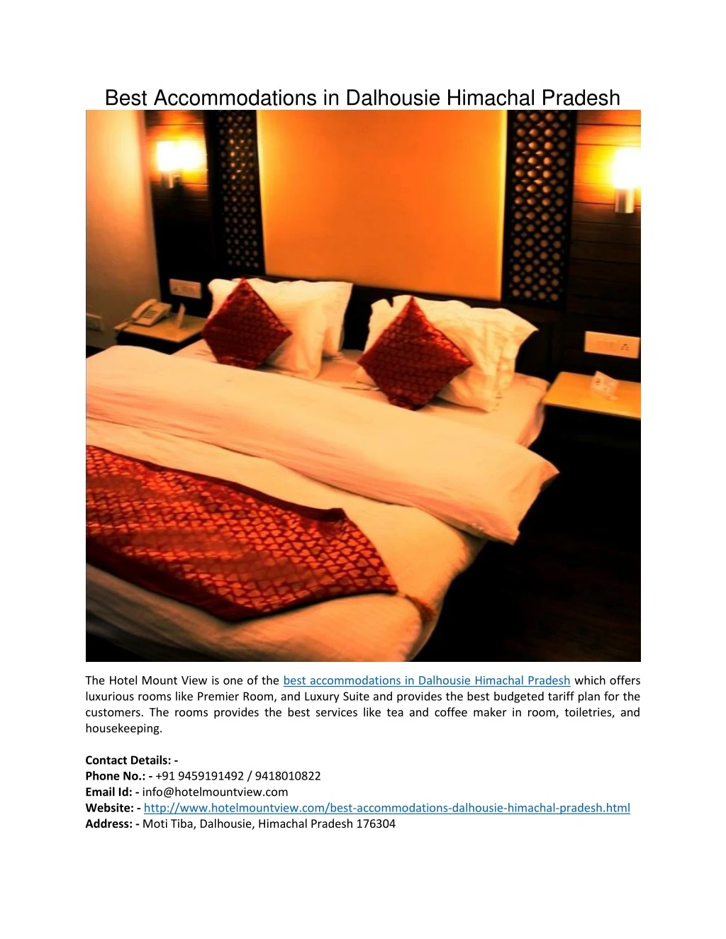 best accommodations in dalhousie himachal pradesh