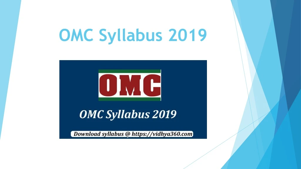omc syllabus 2019