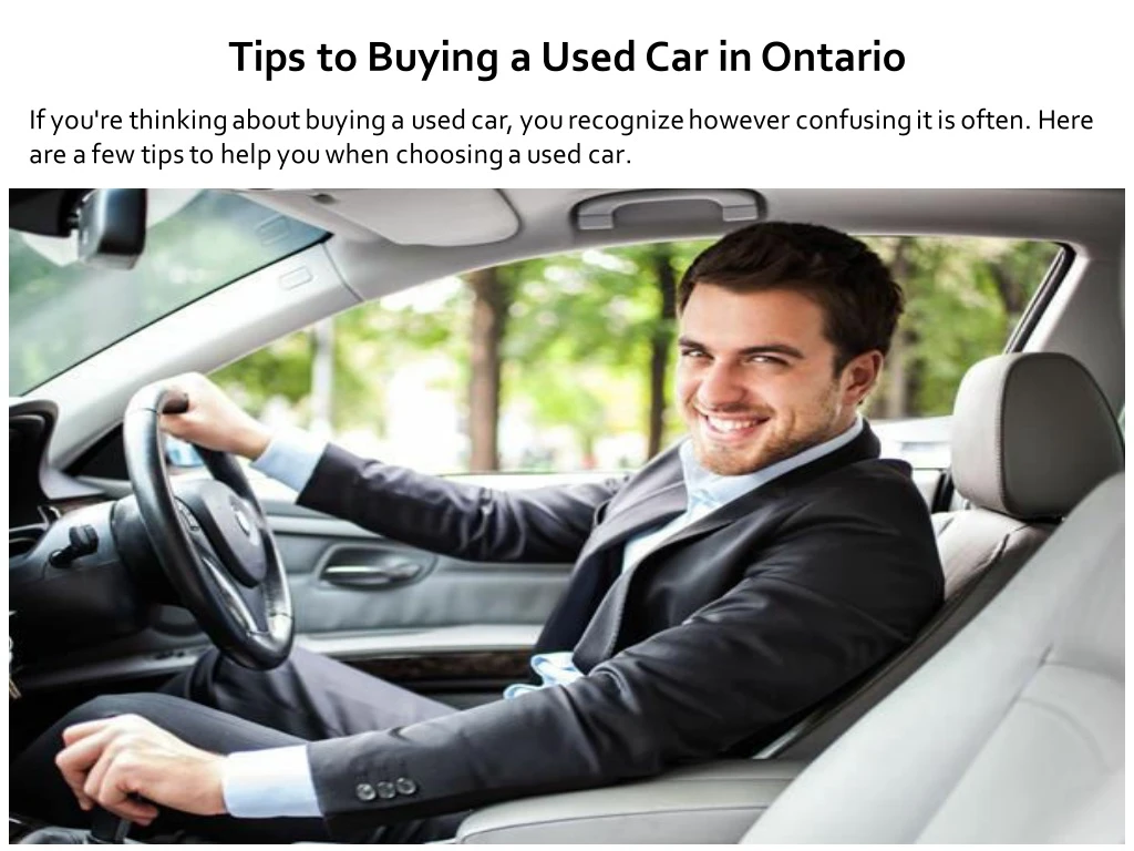 tips to buying a used car in ontario