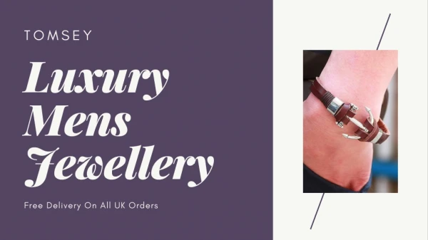 Shop Mens Anchor Leather Bracelet - Tomsey