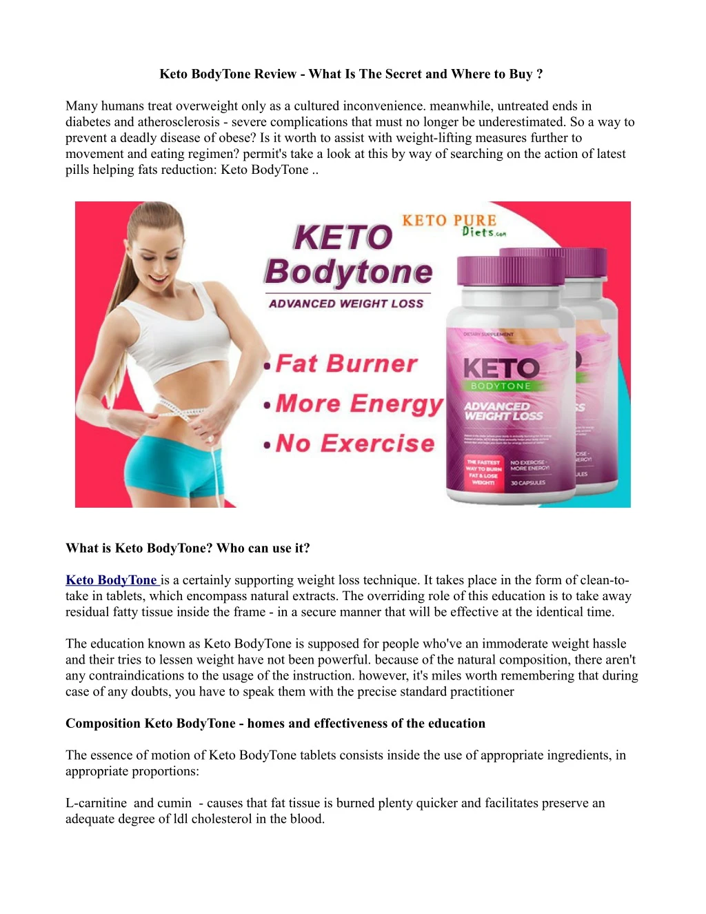 keto bodytone review what is the secret and where