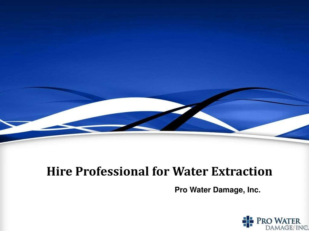 hire professional for water extraction