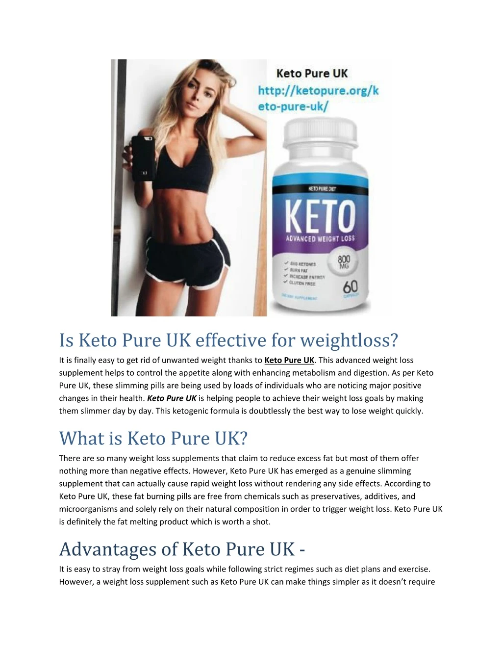 is keto pure uk effective for weightloss