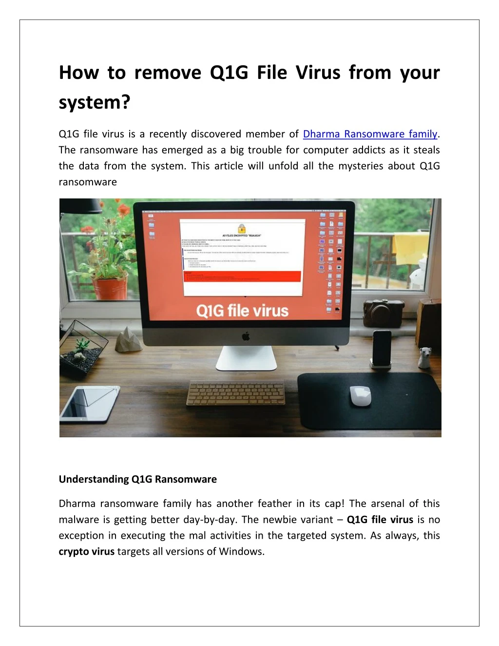 how to remove q1g file virus from your system