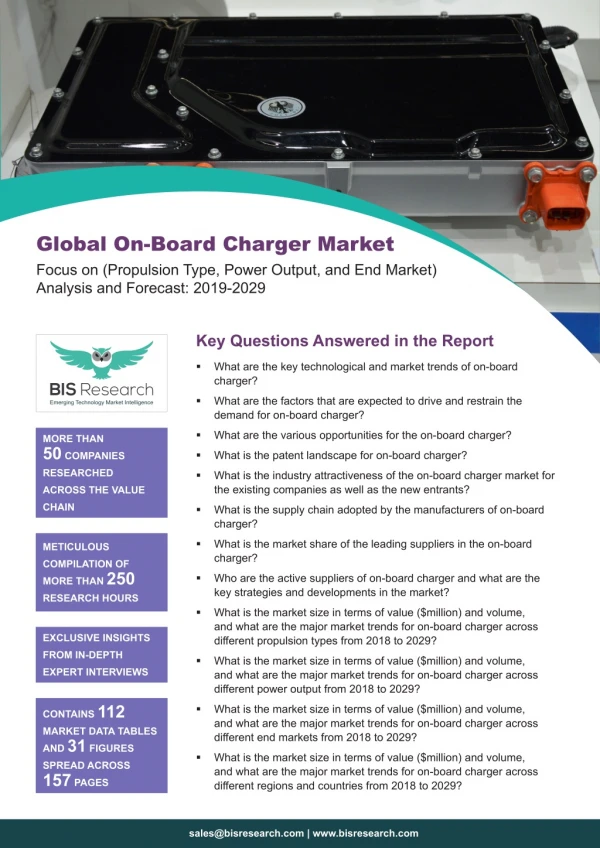 On-Board Charger Market Study 2029
