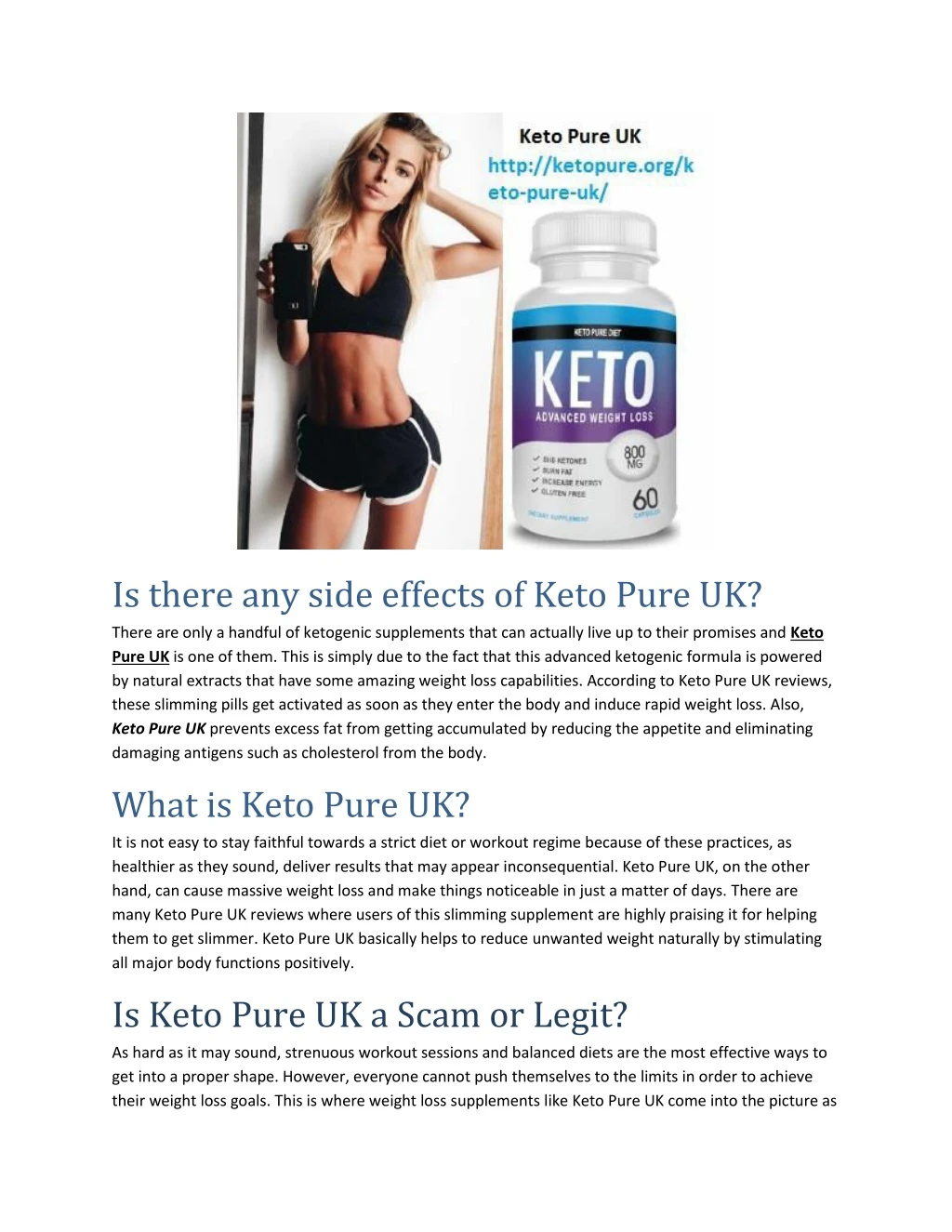 is there any side effects of keto pure uk