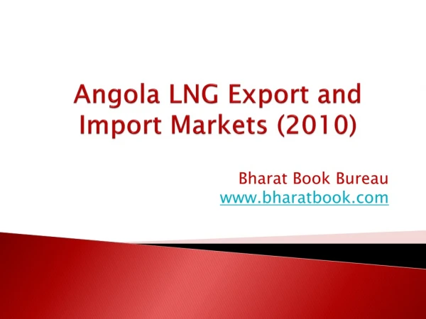 Angola LNG Export and Import Markets (2010)