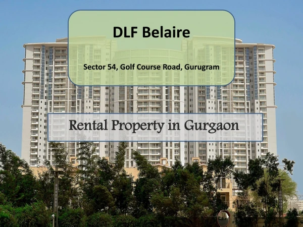 DLF Belaire | Property for Rent Gurgaon