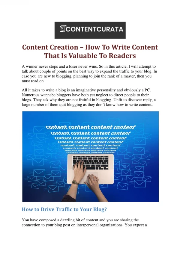 Content Creation – How To Write Content That Is Valuable To Readers