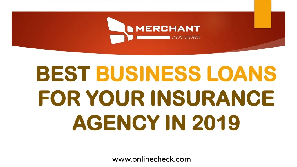 best business loans for your insurance agency