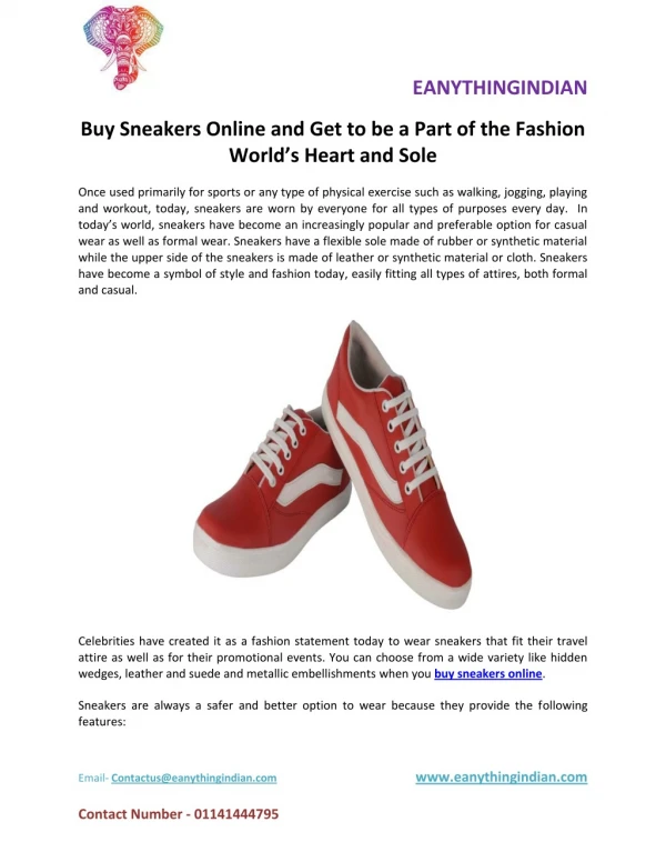 Buy Sneakers Online and Get to be a Part of the Fashion World’s Heart and Sole