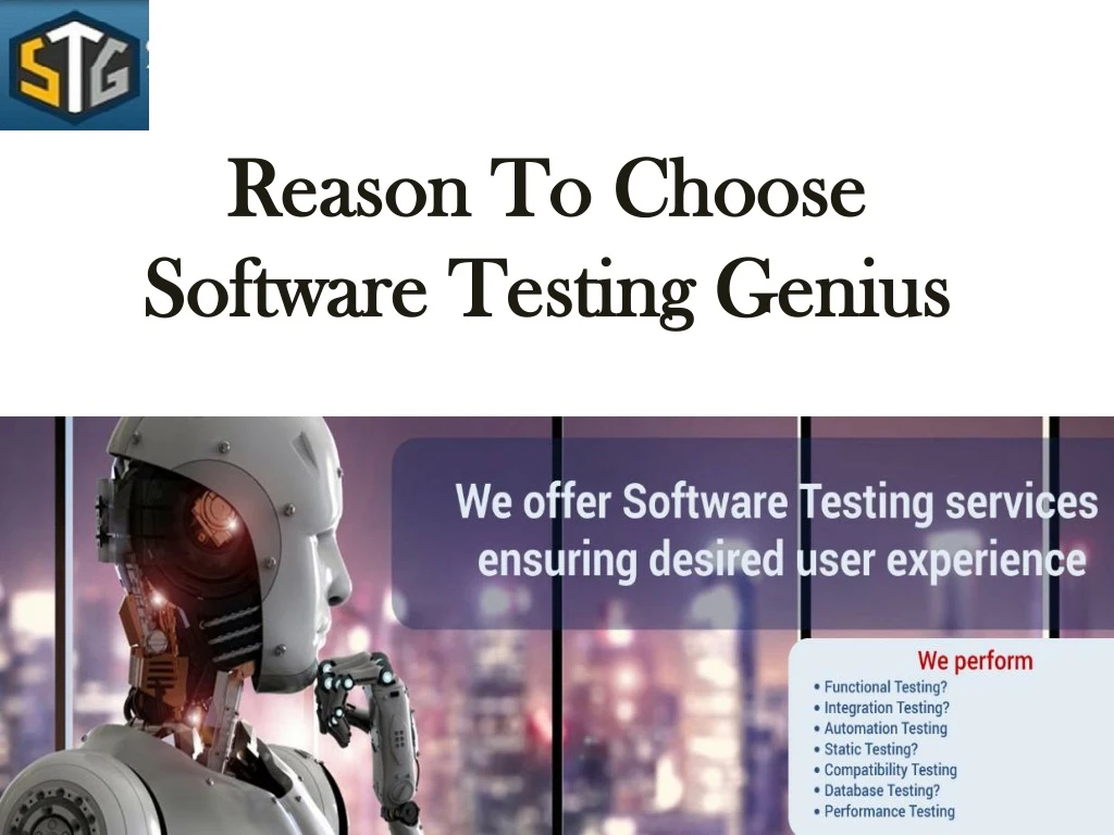 reason to choose software testing genius