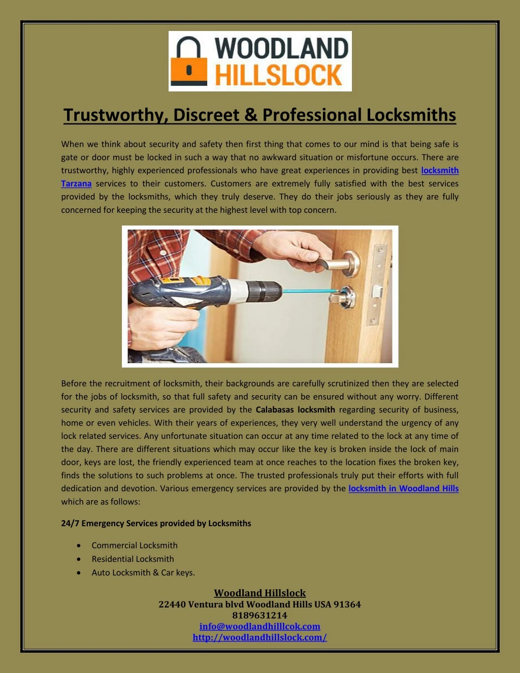 trustworthy discreet professional locksmiths