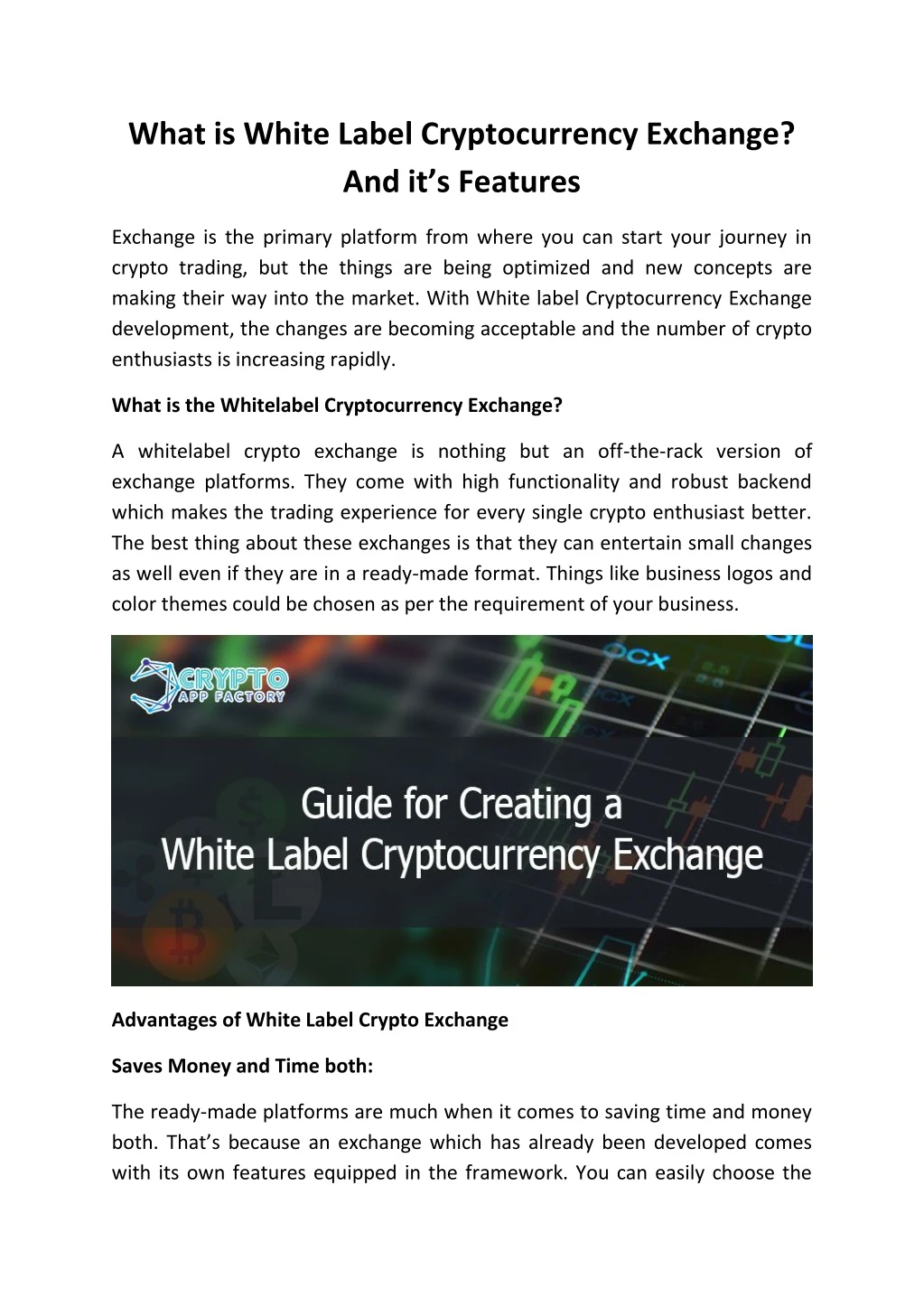 what is white label cryptocurrency exchange