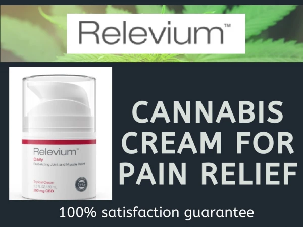 CBD Cream For Pain Relief - Relevium