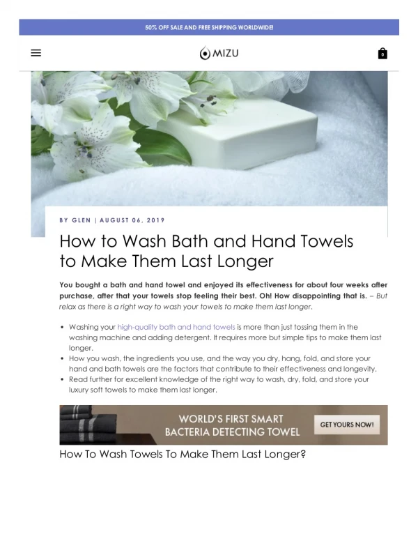 How to Wash Bath and Hand Towels to Make Them Last Longer