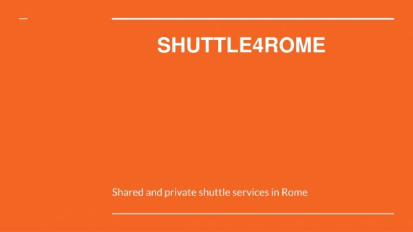 Rome Civitavecchia shuttle service