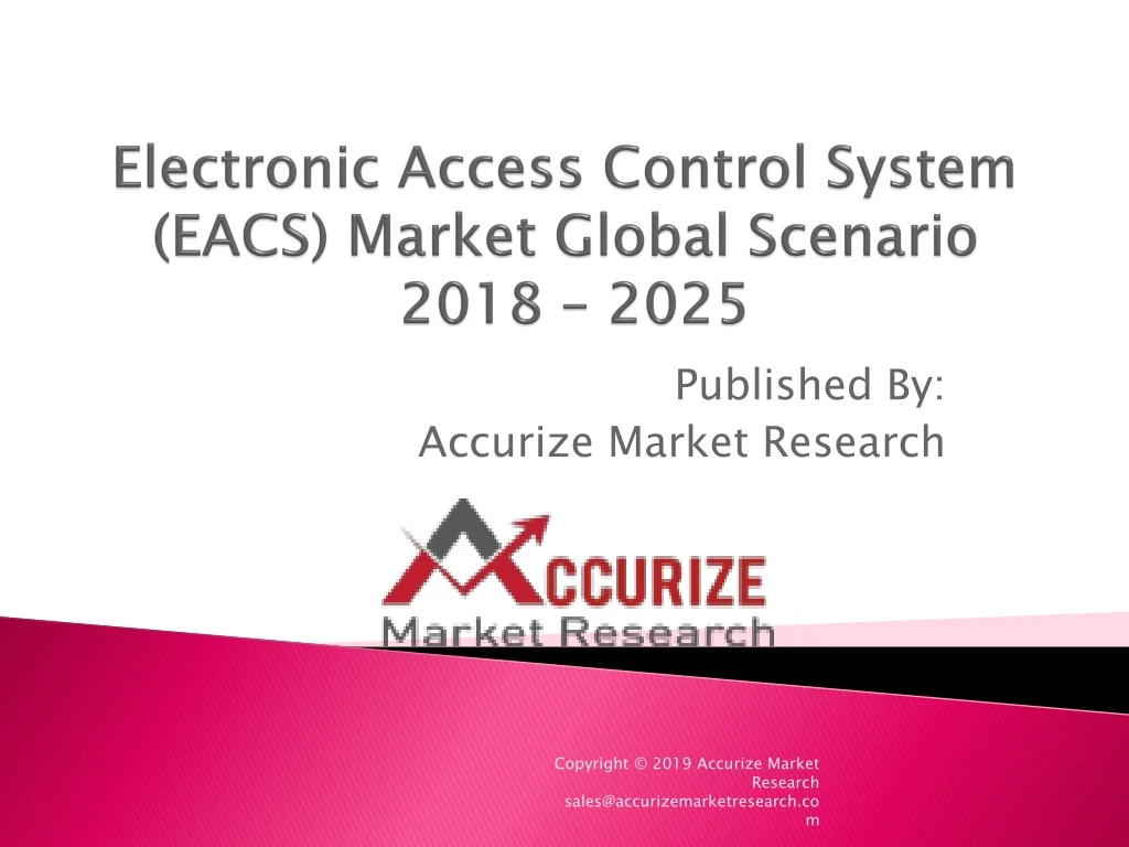 electronic access control system eacs market global scenario 2018 2025