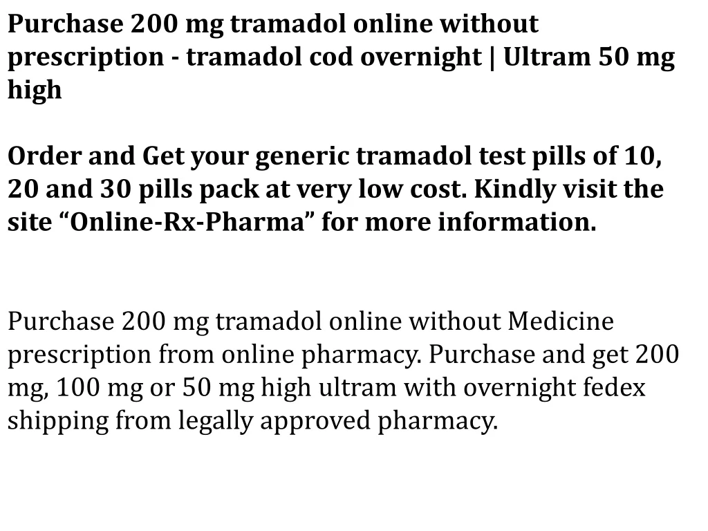 purchase 200 mg tramadol online without