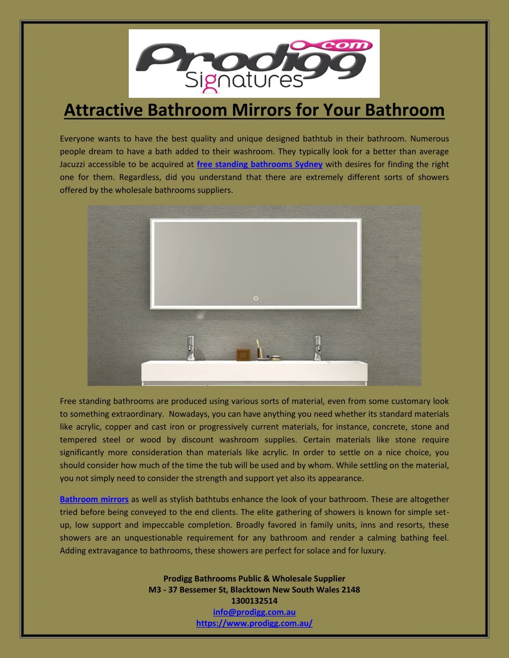 attractive bathroom mirrors for your bathroom