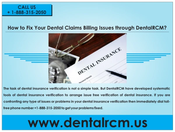 How to Fix Your Dental Insurance Verification Issues via DentalRCM?