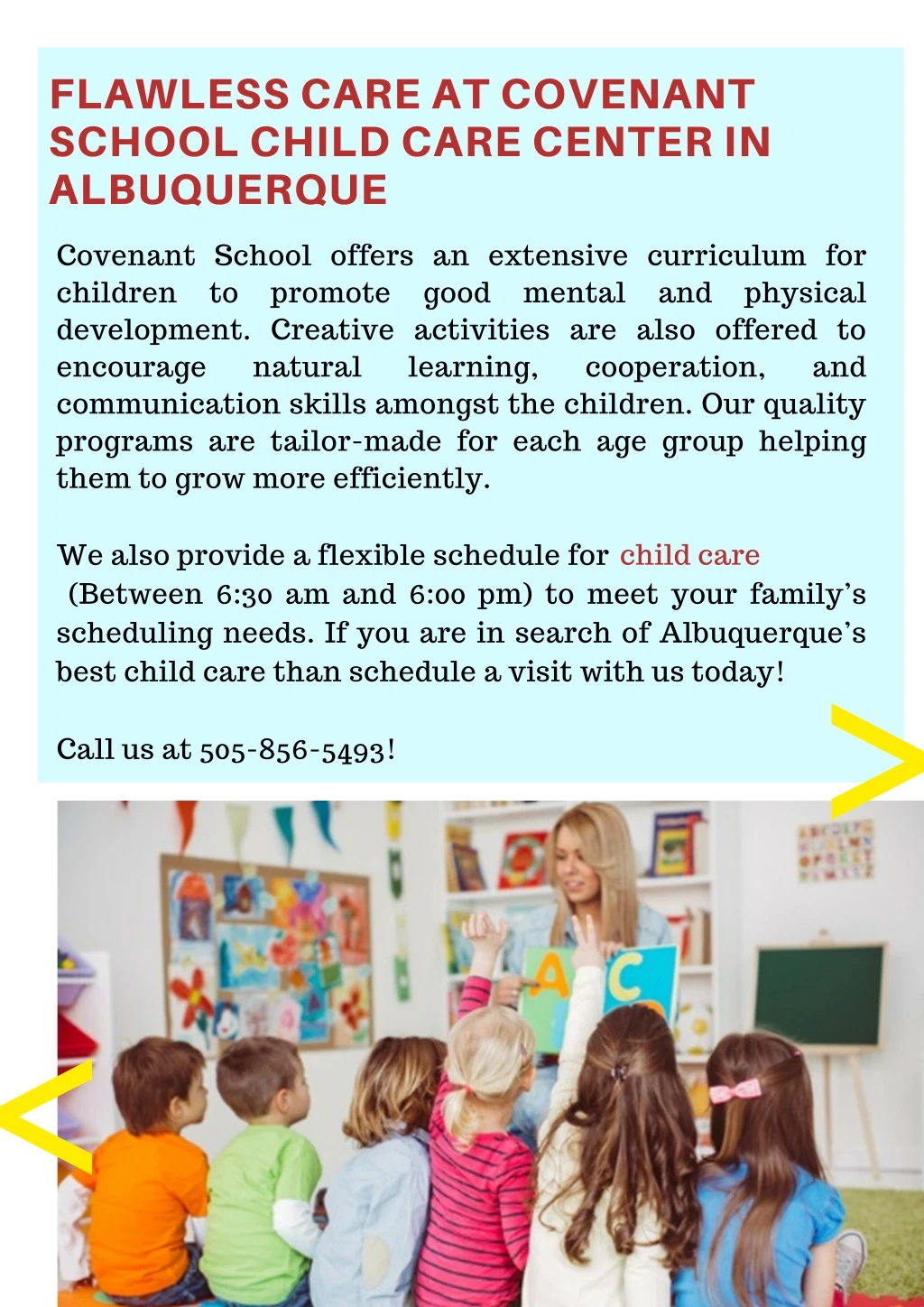 flawless care at covenant school child care