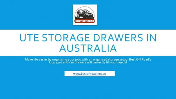 Storage drawers systems in Australia
