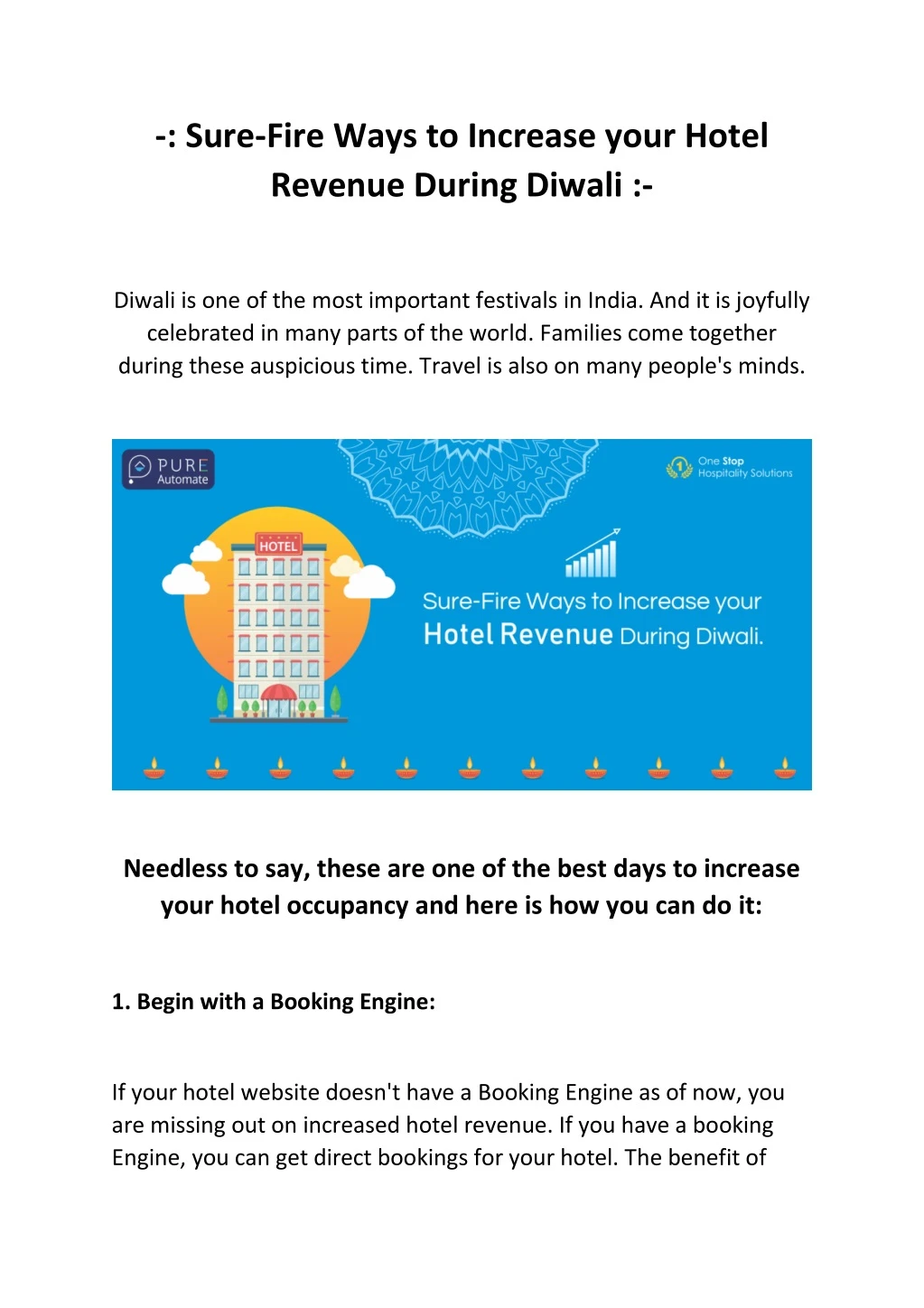 sure fire ways to increase your hotel revenue