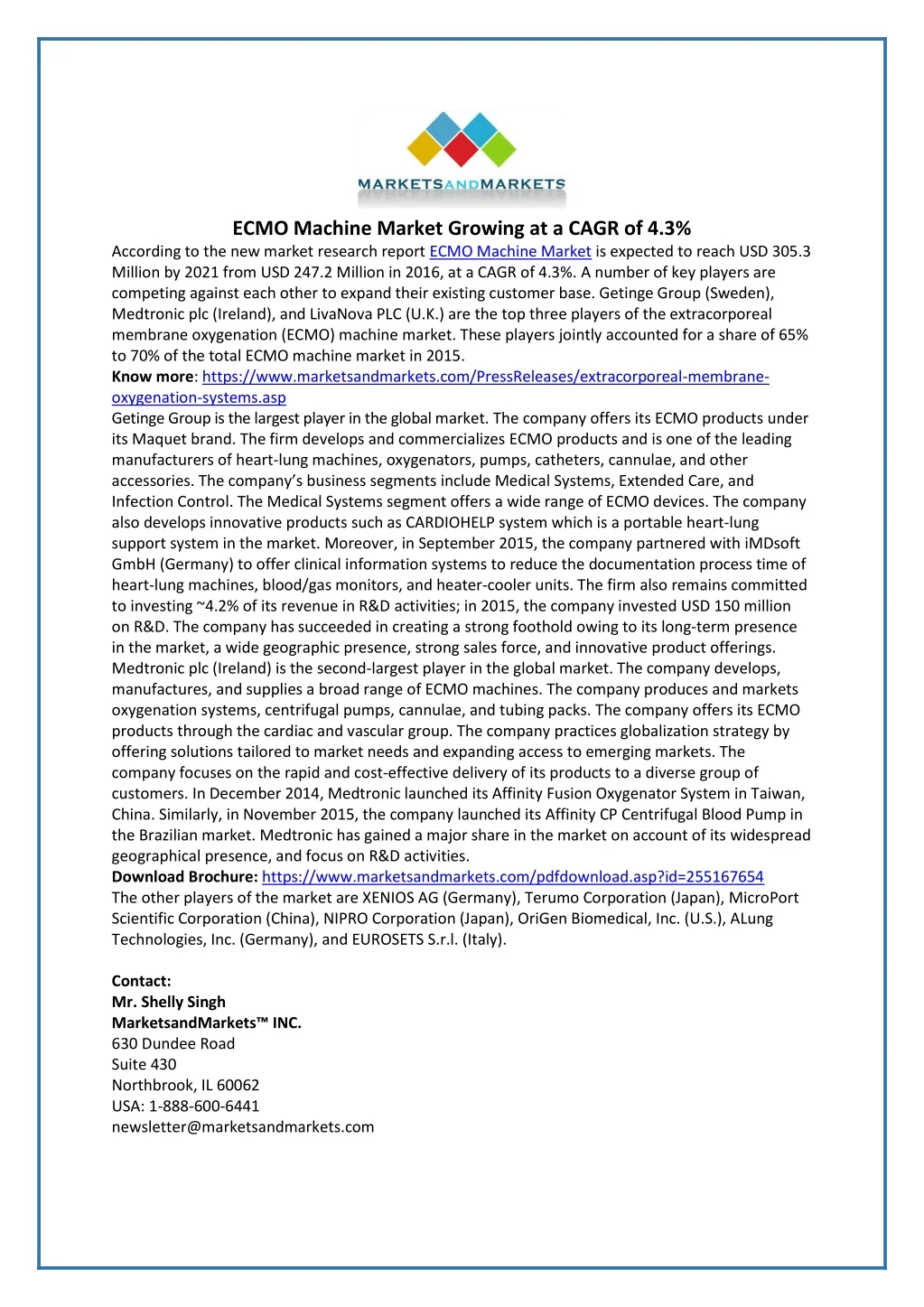 ecmo machine market growing at a cagr