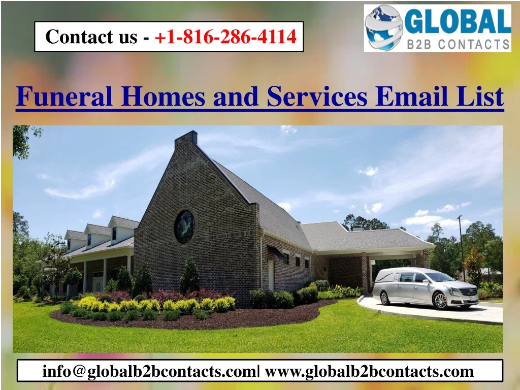 funeral homes and services email list