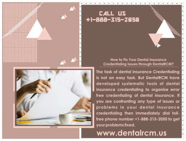 Get Dental Insurance Credentialing Services from DentalRCM