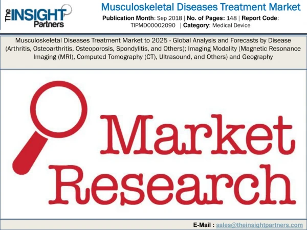 Emerging Growth of Musculoskeletal Diseases Treatment Market size, Trends and Demand By 2025