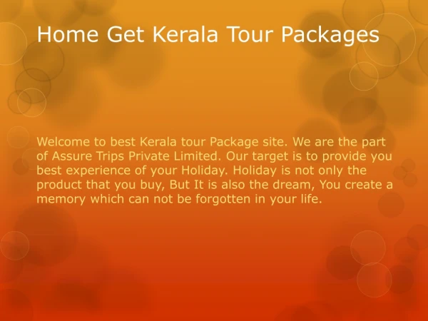 kerala tour packages | tour packages in kerala | kerala packages